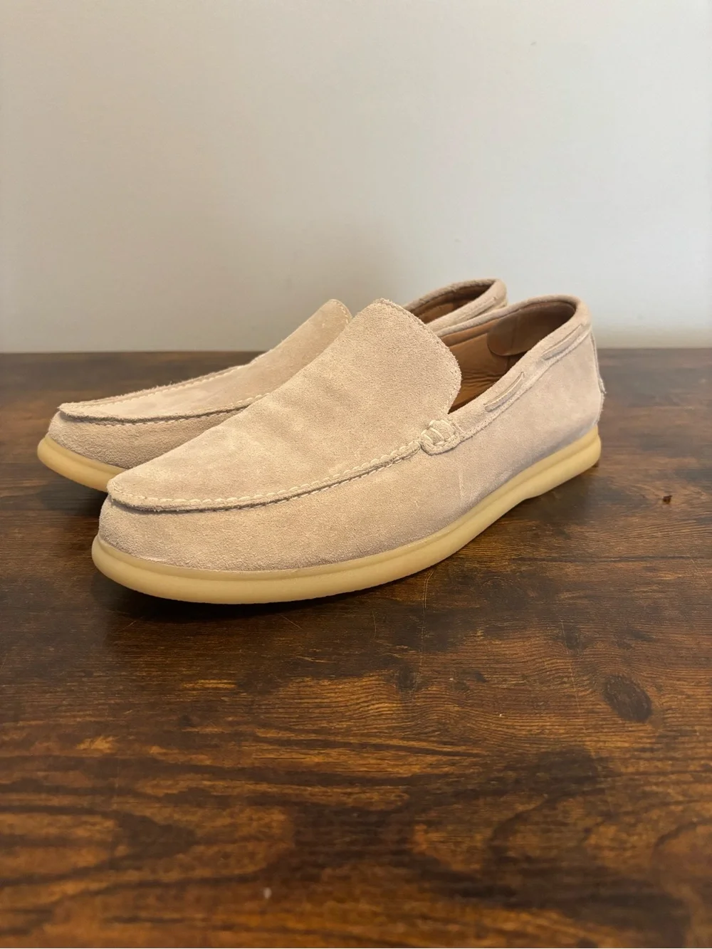 Johnnie-O Men's Suede Slip-On Loafers in Gray